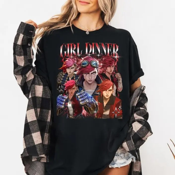 Vi Arcane Shirt, League of Legends Anime lol Shirt