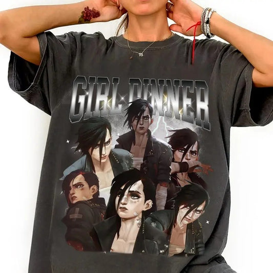 Vi Arcane Vintage Wash Comfort Colors T-Shirt, League of Legends Anime Apparel, Fan Merch, LOL Merchandise, League of Legends Fan Gift