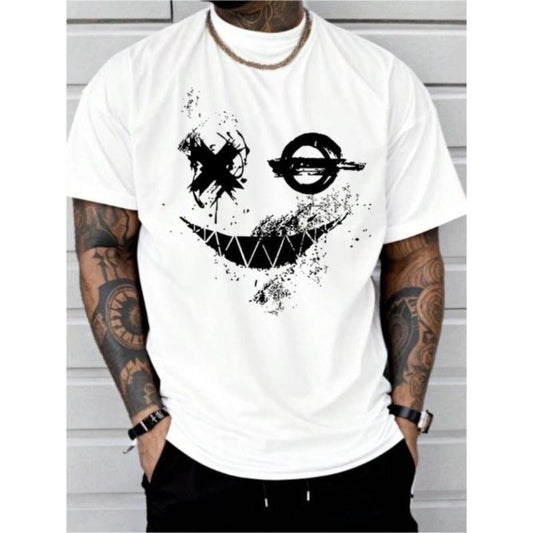 Vibrant Smiling Face Graphic Tee - T-Shirts for Men and Women - Unisex Casual Short Sleeve Summer T-Shirt with Fun Design and Relaxed Fit Made in USA