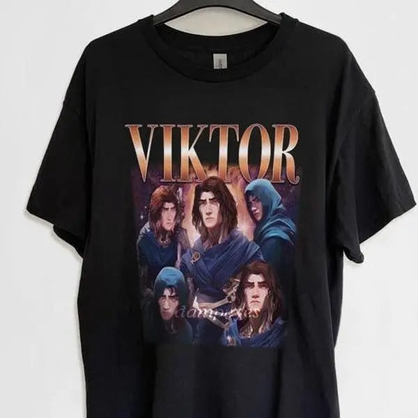 Viktor Arcane 2 T-Shirt Unisex Vintage Streetwear League of Legends Shirt Anime Apparel fanmerch lol Merchandise League of Legends Fan gift
