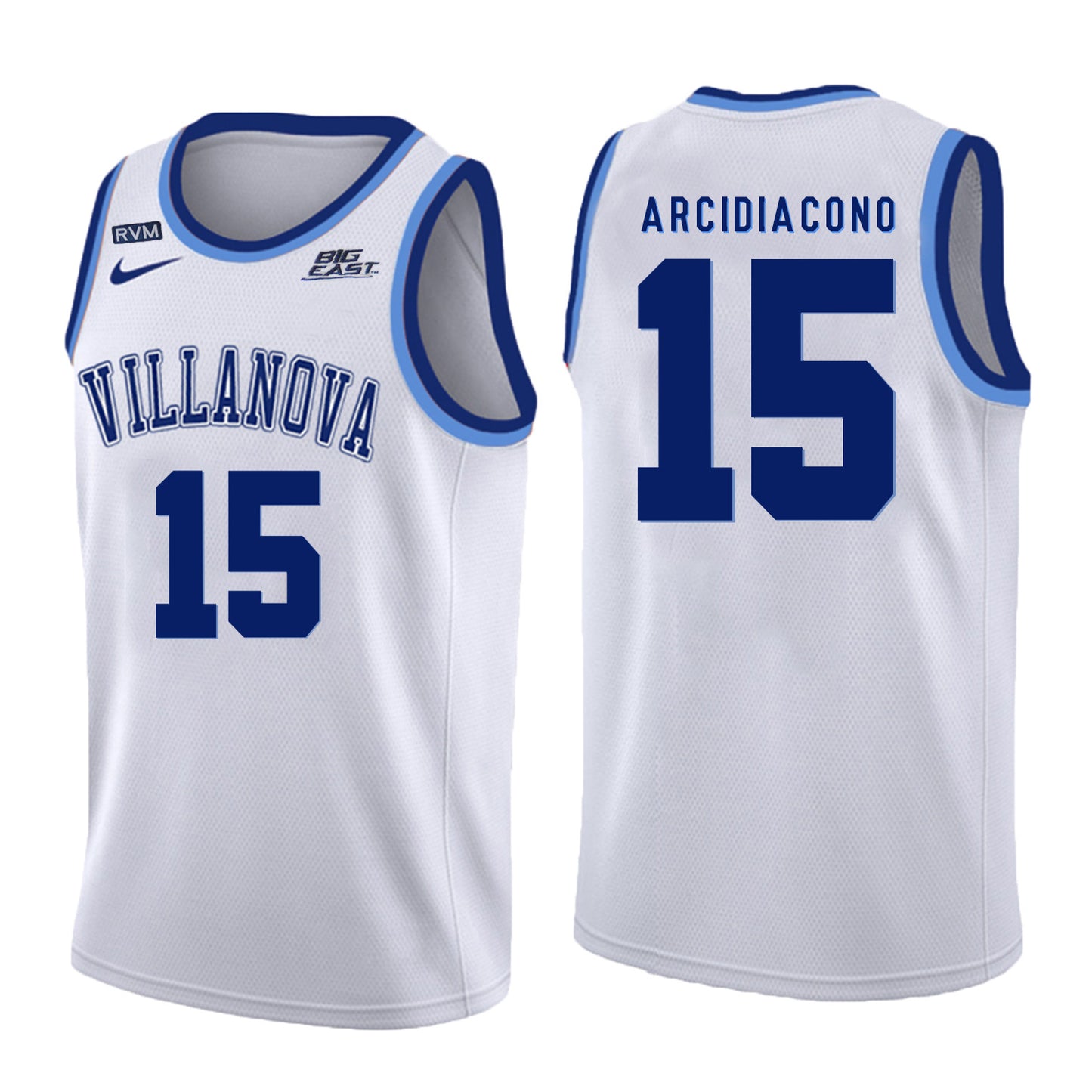 Villanova Wildcats Arcidiacono 15 Crew Neck White