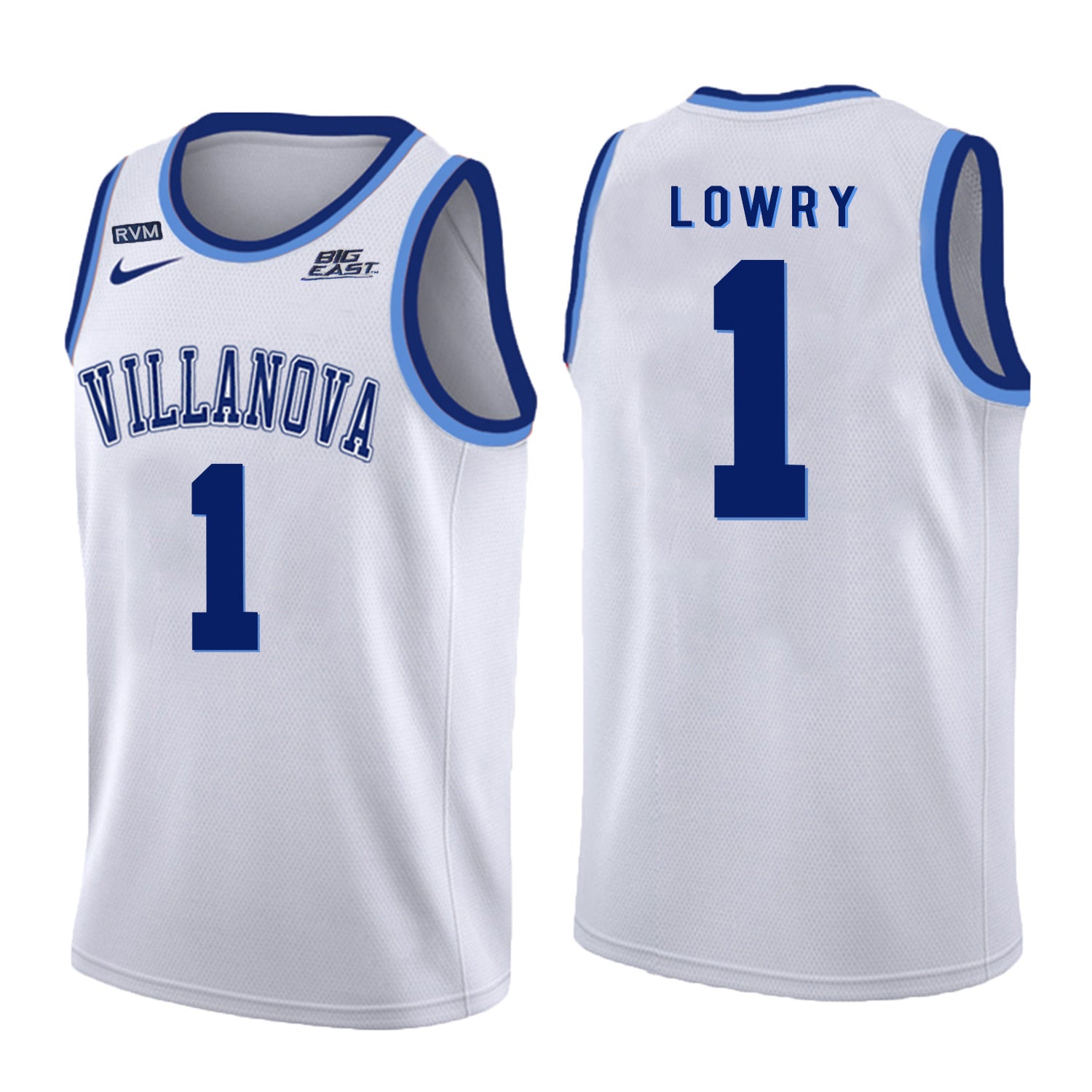 Villanova Wildcats Lowry 1 Crew Neck White
