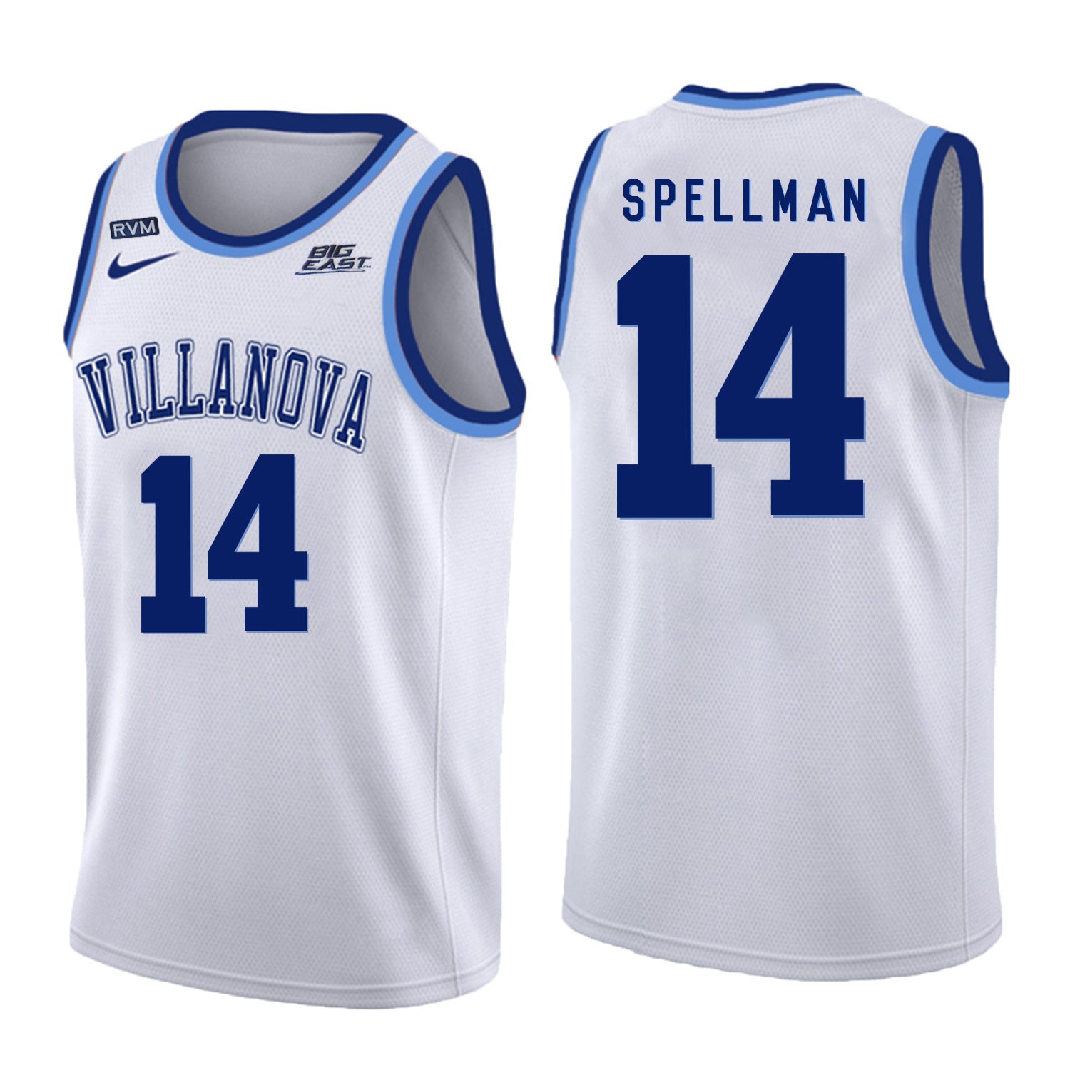 Villanova Wildcats Spellman 14 Crew Neck White