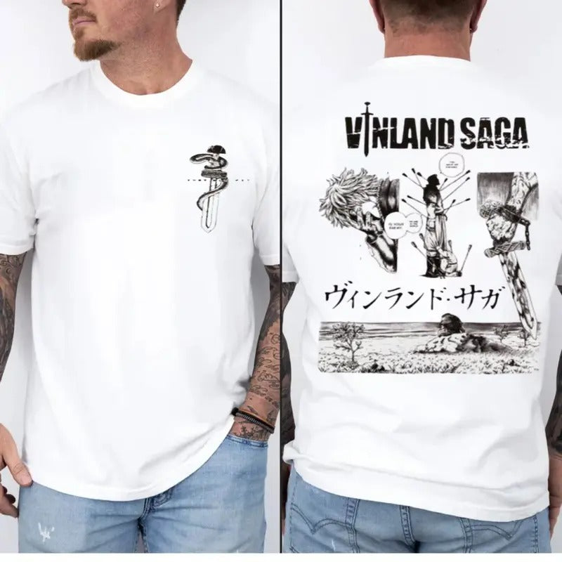 Vinland Saga "Redemption" Heavyweight Tee 100% Cotton Full Size For Men, Unisex Short Sleeve Tee Menswear Top Hoodie,...