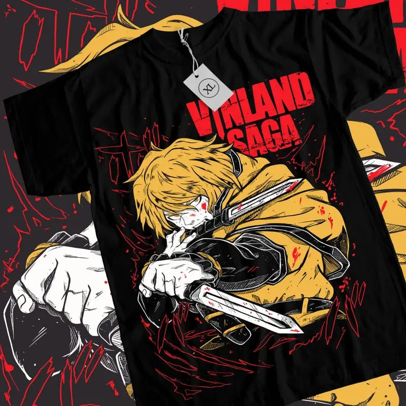 Vinland Saga AnimeT-Shirt & Sweatshirt, Young Thorfinn Graphic Tee, Anime Manga Lover Gifts Ball Cotton