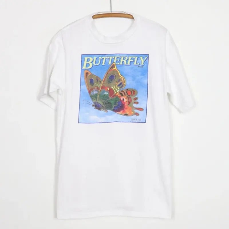 Vintage 1999 butterfly shirt, vintage 90s graphic tees, gift For Him, gift For Her Top Menswear Underwear Streetwear