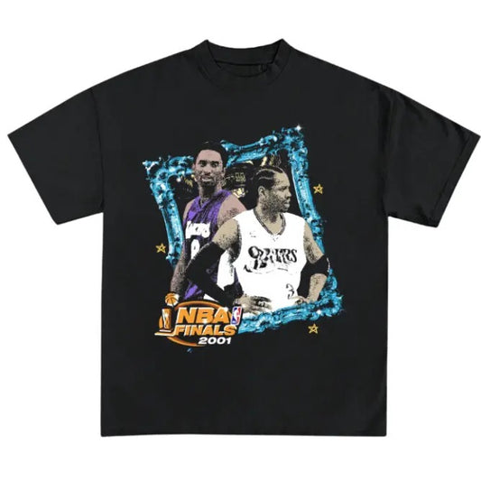 Vintage 2001 NBA FINALS #LAKER.SS VS. #SIXER.SS Shirt, Sweatshirt Funny Graphic Tee, Menswear Top, Womenswear Top  Streetwear Shortsleeve