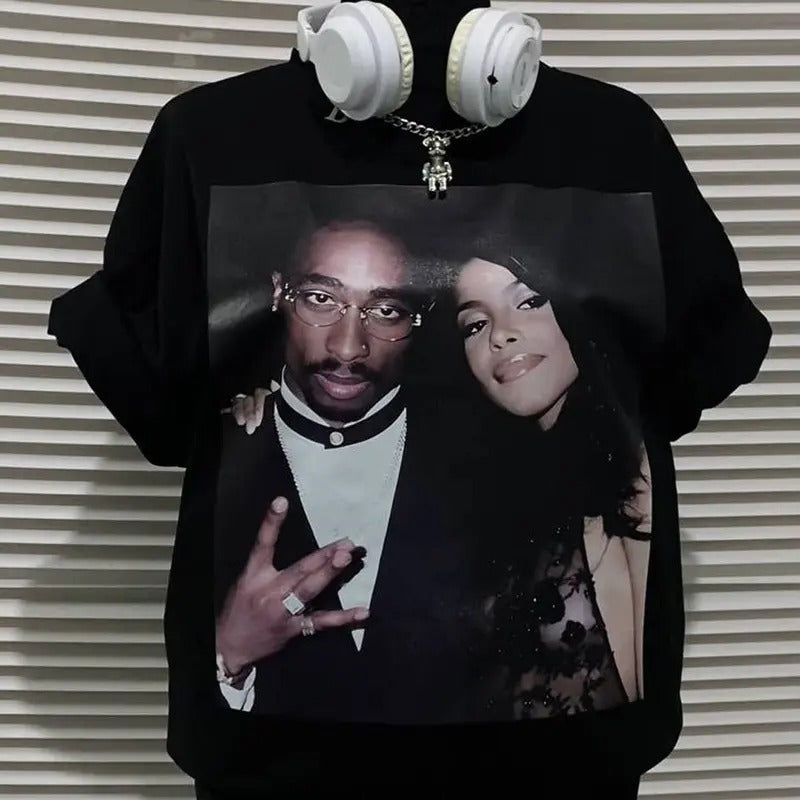 Vintage 90's Hip Hop 2Pac Rapper Tee Crewneck Sweatshirt Hoodie | InkThreadWorks.com