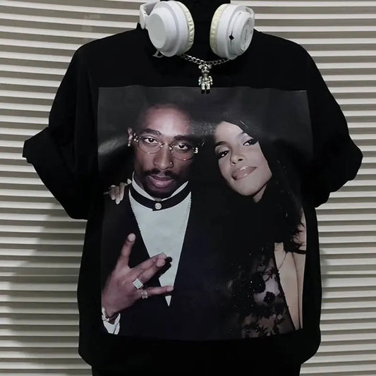 Vintage 90's Hip Hop 2Pac Rapper Tee Crewneck Sweatshirt Hoodie | InkThreadWorks.com