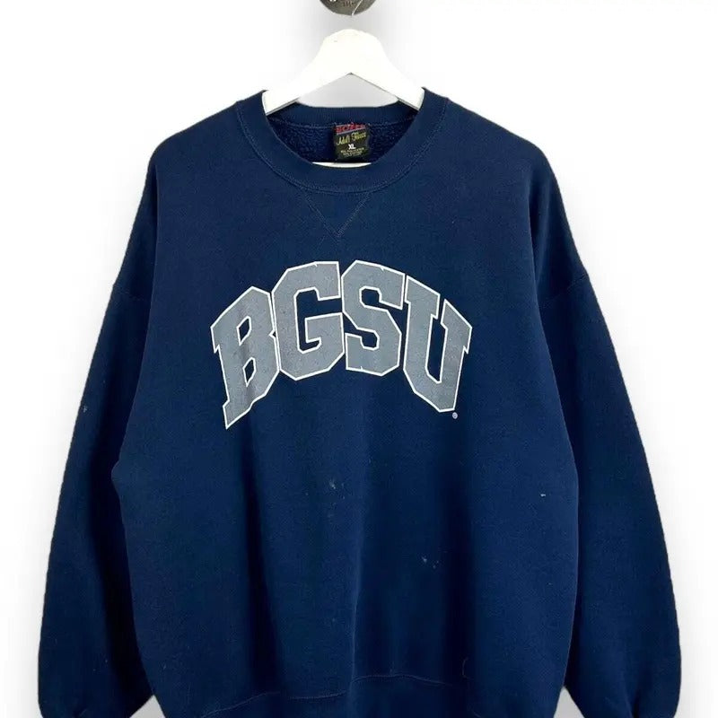 Vintage 90s Bowling Green NCAA Collegiate Arc Spell Out Sweatshirt Size XL Blue T-Shirts, Hoodie | InkThreadWorks.com
