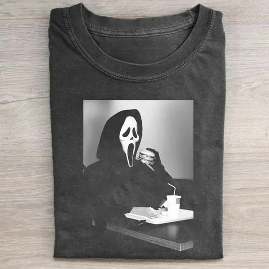 Vintage 90s Ghostface Scream Halloween, Funny Halloween Shirt, Ghostface Shirt, Horror Movie Shirt, Scary Movie, Spooky Season, Trick or Treat, Fall Season, Halloween Gift Menswear T-Shirt Top Underwear