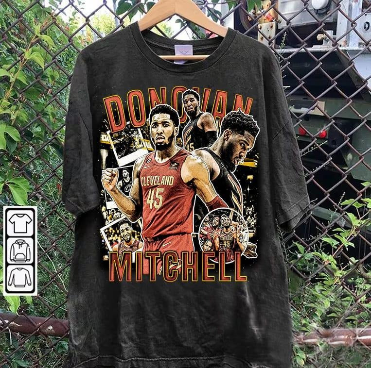 Vintage 90s Graphic Style Donovan Mitchell T-shirt - Donovan Mitchell T-shirt - Retro American Basketball Tee For Man and Woman Unisex T-shirt