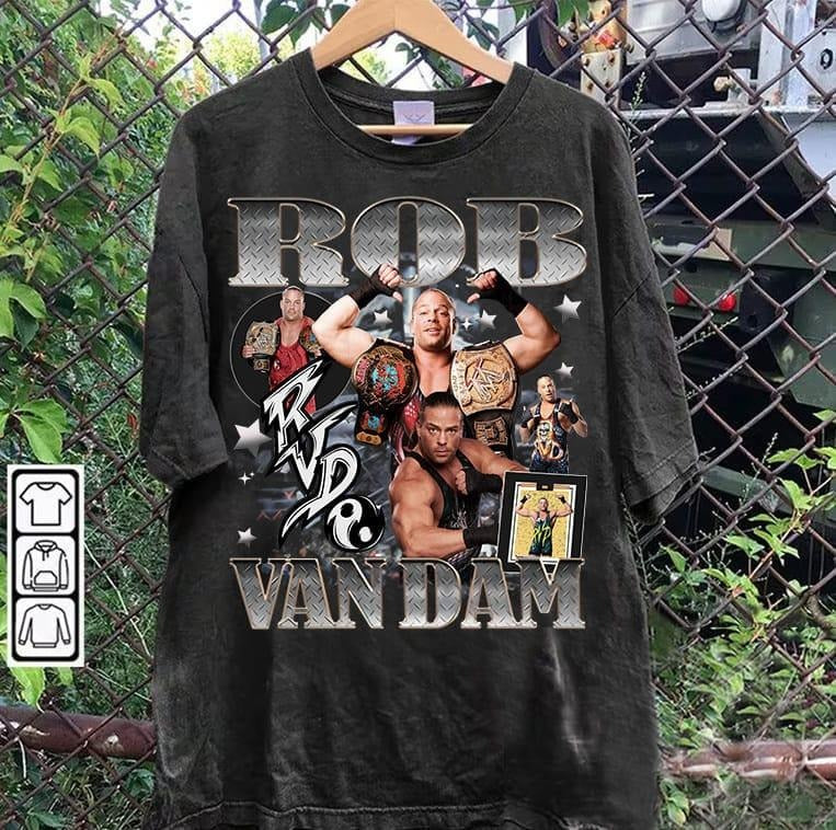 Vintage 90s Graphic Style Rob Van Dam T-shirt - Rob Van Dam T-shirt - American Professional Wrestler Tee For Man and Woman Unisex T-shirt, Gift For Fan