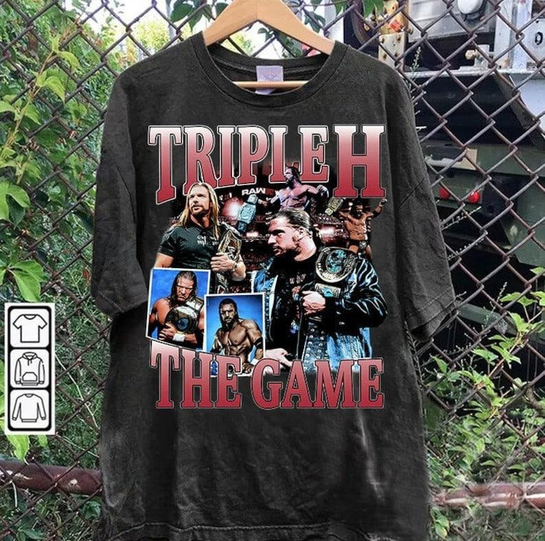 Vintage 90s Graphic Style Triple H T-shirt - Triple H T-shirt - American Professional Wrestler Tee For Man and Woman Unisex T-shirt, Gift For Fan