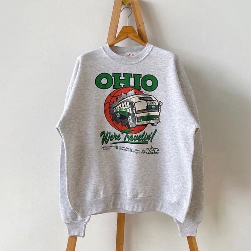 Vintage 90s Ohio University Bobcats Sweatshirt, Ohio Bobcats Sweatshirt, Ohio University Sweater, Christmast Gifts, Ohio Bobcats Fan Tees