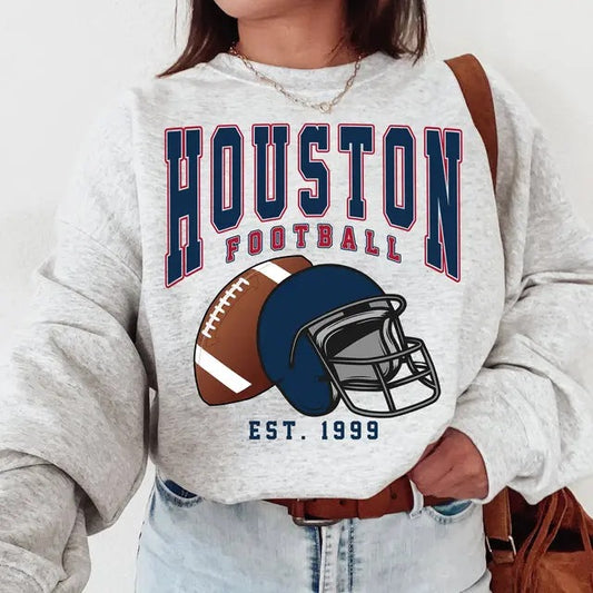 Vintage All Team Football Crewneck Sweatshirt Retro Game Day, Football Sweatshirt, The Game Day Retro Sweater Casual...
