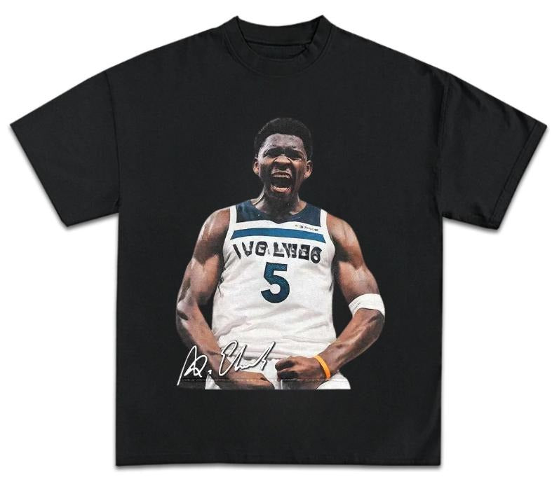 Vintage Anthony Edwards Shirt, Retro Funny Basketball Graphic Tee, Cotton Unisex Gift For Fan Men And Women, Menswear Top Streetwear