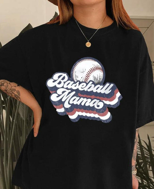Vintage Baseball Mama T-Shirt,  Baseball Boy TShirt, Baseball Lover Gift, Game Day Shirt, Sport Lover Gift Womenswear Top...