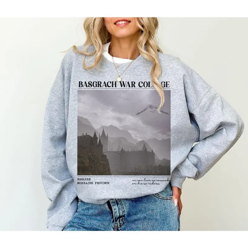 Vintage Basgiath War College Sweatshirt, Fourth Wing Sweatshirt, Violet Sorrengail, Bookish Sweatshirt, Xaden Riorson,...