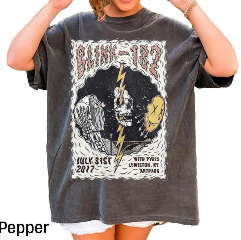 Vintage Blink Shirt, 182 T Shirt, Vintage 182,Band Tee,Rock Shirt,Vintage Style Shirt,Rock and Roll Shirt Top Womenswear...
