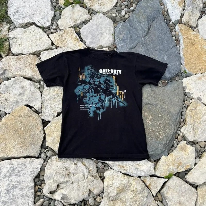 Vintage Call of Duty Black Ops 2010 tee Activision game COD Cotton Fit Hoodie, Sweatshirt | InkThreadWorks.com