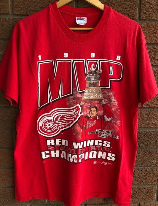 Vintage Detroit Red Wings 98 Champions Sweatshirt, Detroit Red Wings Sweatshirt