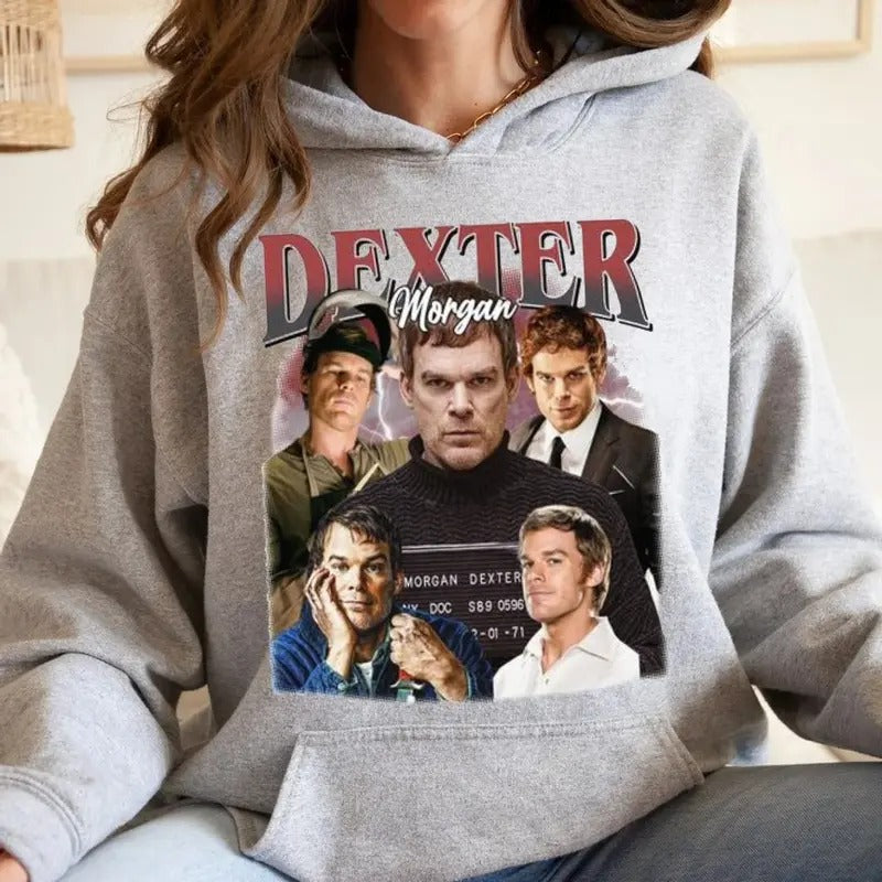 Vintage Dexter Morgan T Shirt, Dexter Hoodie Sweatshirt, Ideal Gift For Movies Lovers, Unisex Sweater Pullover Tee