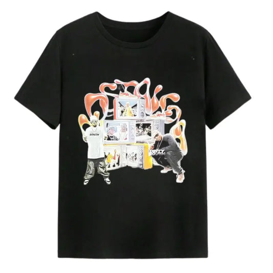 Vintage Dirty Graphic Acid Washed T-Shirt, Hoodie, Sweatshirt S-3XL, Streetwear & Underwear Summer Round Neck