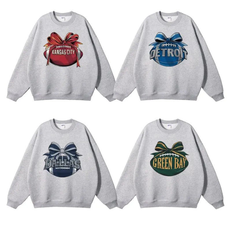 Vintage Football Team Sweatshirt - Unisex Crewneck, Graphic Sports Collection, Game Day Gift for Fans