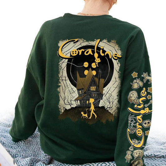 Vintage Halloween Movie Hoodie, Halloween Hoodie, Coraline Best For Coraline Movie Sweatshirt