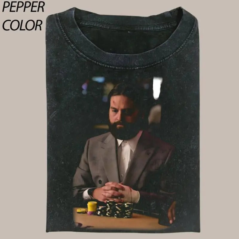 Vintage Hangover Playing Poker Graphic Unisex T-shirt, Funny Hangover Movie Tee,  Gift For Boyfriend Menswear Top