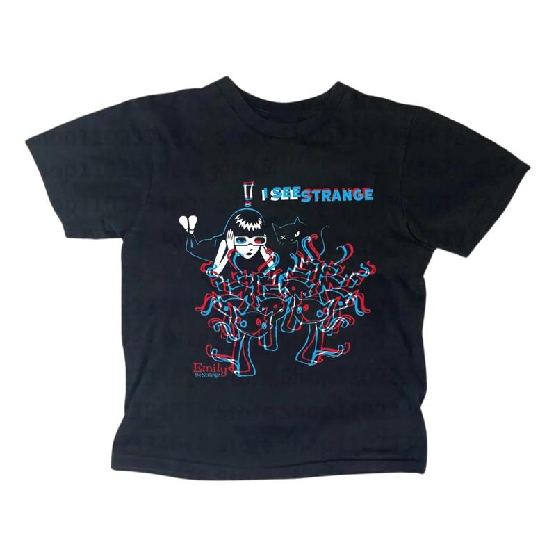 Vintage I See Strange Baby Tee, Gothic Emo Girl Top, Y2k Top Women Streetwear, Grunge 2000s, Women Fitted T-Shirt...