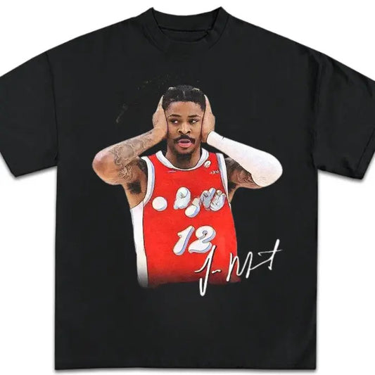 Vintage Ja Morant Shirt, Retro Funny Basketball Graphic Tee, Cotton Unisex Gift For Fan Men And Women, Menswear Top Streetwear