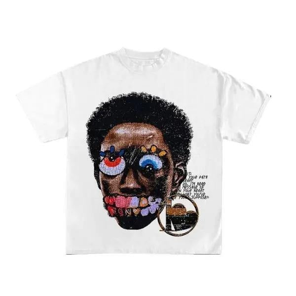 Vintage Madness Print Graphic Street Basketball T-Shirt