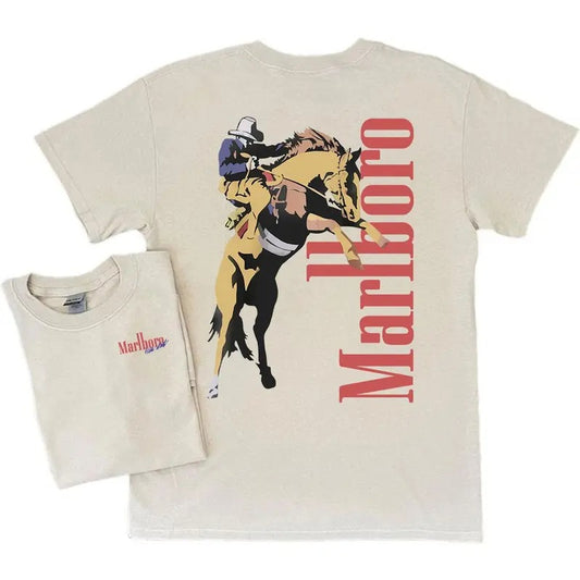 Vintage Marlboro Cowboy Wild West Shirt, Unisex Shirt, Men's Tshirt, Women's Tshirt Hoodie, Sweatshirt | InkThreadWorks.com