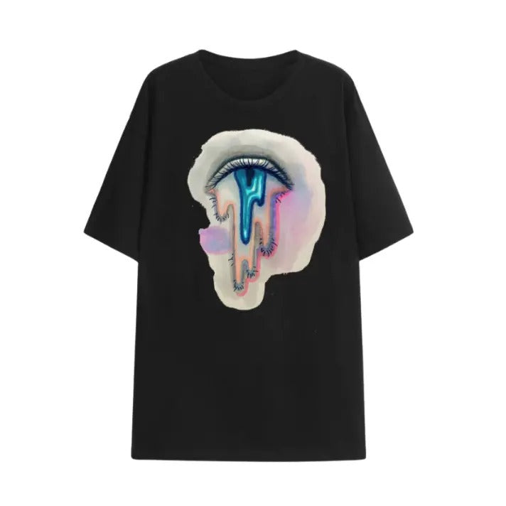 Vintage Melting Eye Psychedelic Graphic Tee, Sweatshirt, Hoodie Gift For Women Top Womenswear Underwear Cotton Polyester Printed
