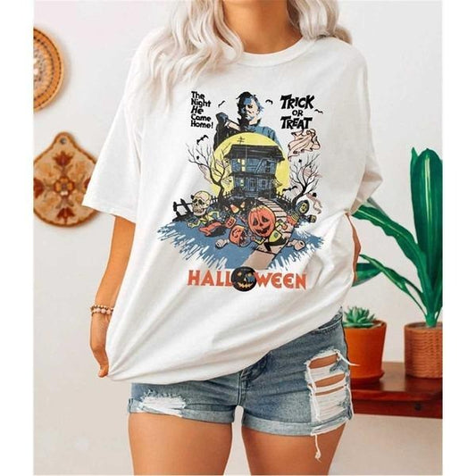 Vintage Michael Myers Halloween Shirt, Horror Movie Shirt, Friday the 13th Horror Shirt