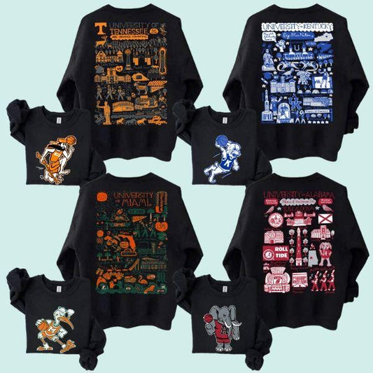 Vintage NCAA College Basketball Sweatshirt, All Teams shirt University Sports Apparel Menswear, Game Day Gift for Fans Classic Cotton graphic sport team shirt