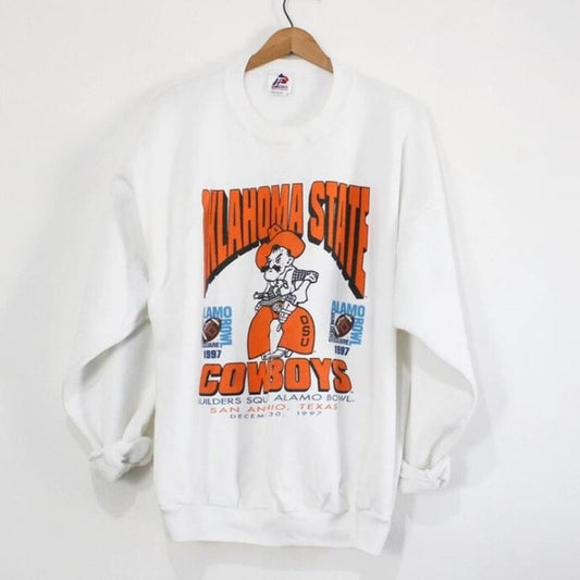 Vintage Oklahoma State University Cowboys 1997 Alamo Bowl Sweatshirt, Oklahoma State Sweatshirt