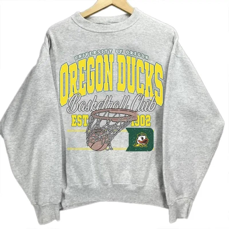 Vintage Oregon Basketball Sweatshirt College Basketball Sweatshirt T-Shirts, Hoodie | InkThreadWorks.com