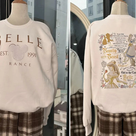 Vintage Princess Belle France Est 1991 Sweatshirt, Princess Sweater, Princess Belle Sweatshirt T-Shirts, Hoodie