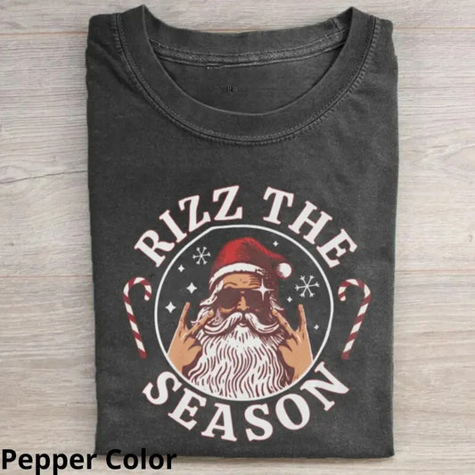 Vintage Rizz the Season T-Shirt, Funny Graphic Tee Womenswear Top