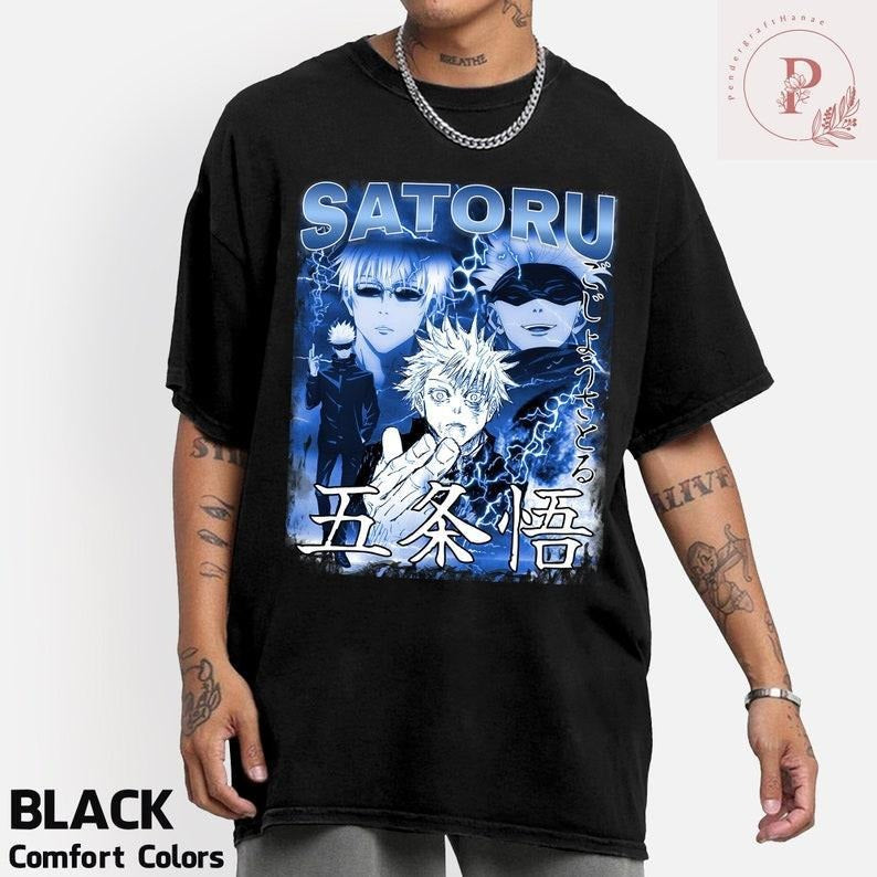 Vintage Satoru Gojo Shirt, Gojo Anime Shirt, Anime Manga Shirt, Anime Lovers Shirt Hoodie, Sweatshirt | InkThreadWorks.com