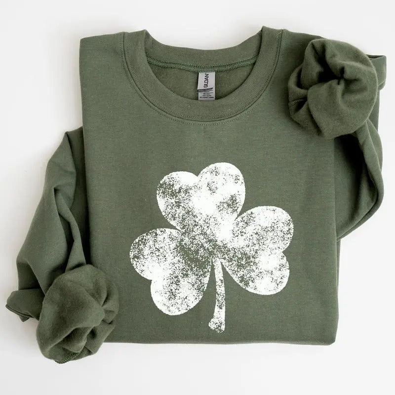 Vintage Shamrock, St Patrick's Day Sweatshirt T-Shirts, Hoodie | InkThreadWorks.com