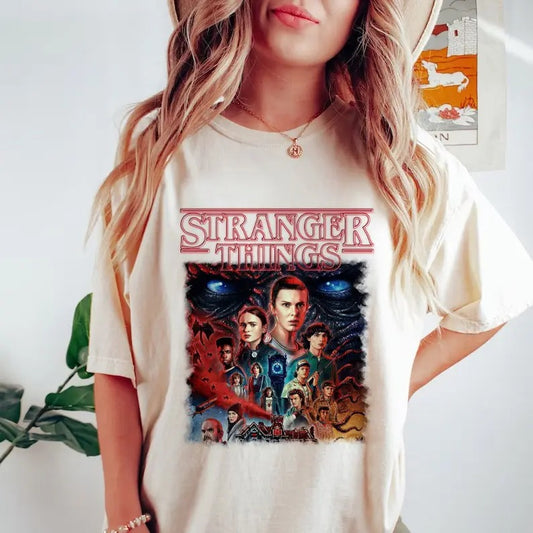 Vintage Stranger Things Shirt Horror Movies T-shirt Steve Harrington Sweatshirt Stranger Things Serie Merch Hoodie Gift For Fans Men Women