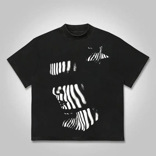 Vintage Street Abstract Portrait Print Cotton T-Shirt Graphic Vintage Tee 100% Cotton For Men For Women graphic  tees  women Menswear Soft