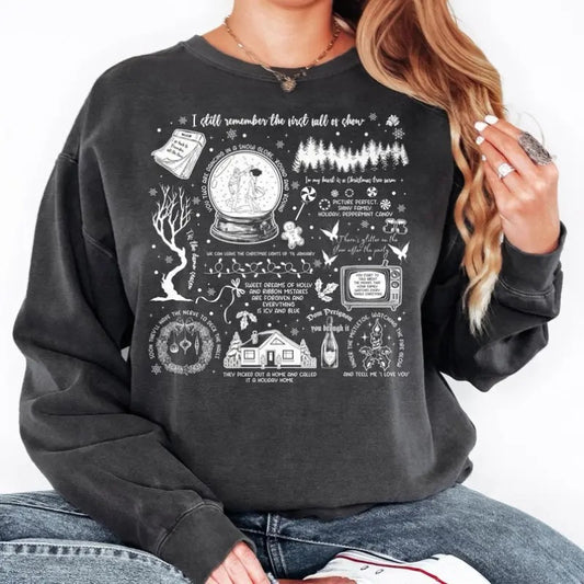 Vintage Swiftie Christmas Shirt, Christmas Song Lyrics Shirt, Christmas Song Tee, Concert Shirt, Gift for Swifties, Merry Swiftmas Sweater