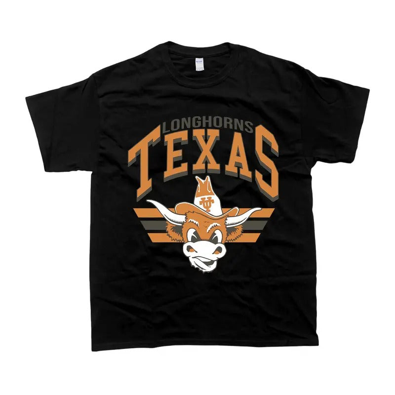 Vintage Texas Longhorns T- Shirt Graphic,Texas Longhorns Shirt In Tan, Unisex Tshirt, Casual Menswear, Retro Outfits