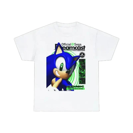 Vintage The Hedgehog Gamer Unisex TShirt Dreamcast Streetwear Shirt Menswear Top, Unisex Cotton Graphic Shirt