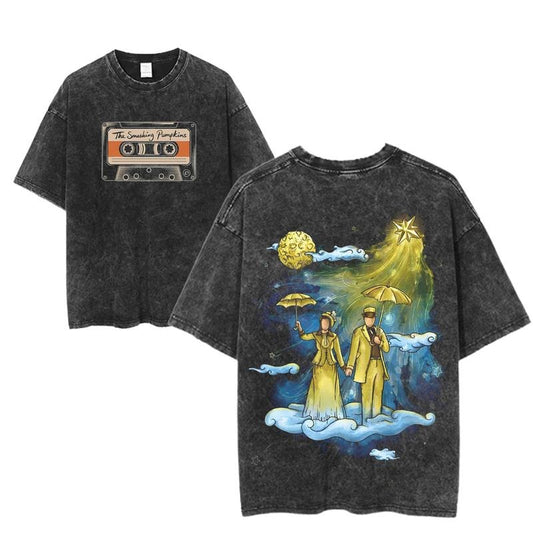 Vintage The Smashing Pumpkins Lovers In The Sky Tee, Surreal Romantic Art Graphic Shirt, 90s Rock Band Aesthetic, Unisex Alternative Music Merch